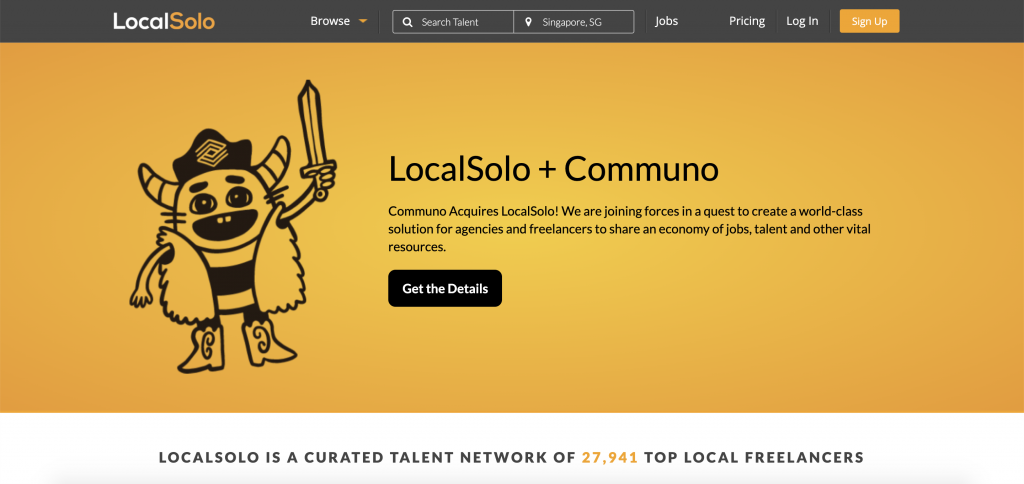 LocalSolo Homepage. (Source: LocalSolo.com)