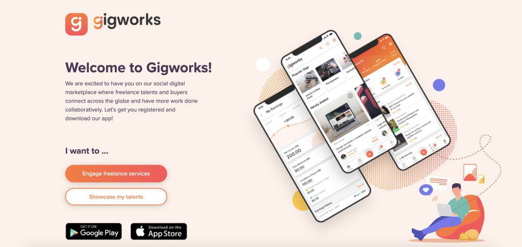 Gigworks Homepage. (Source: Gigworks.com)