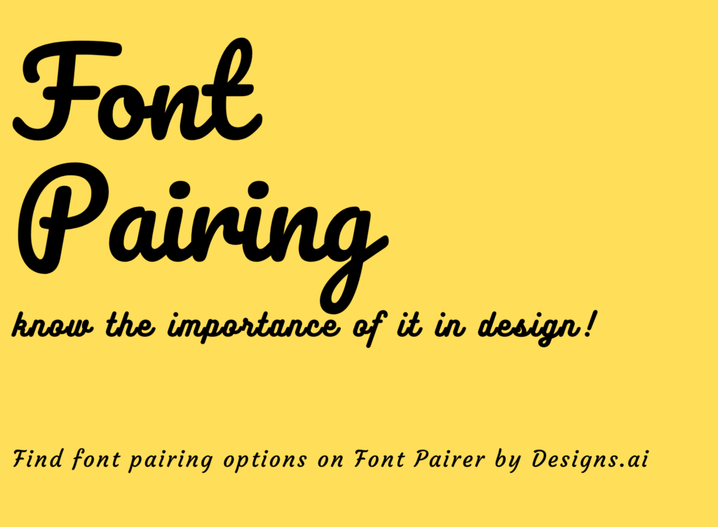 Designs.ai Font Pairer helps in font pairing