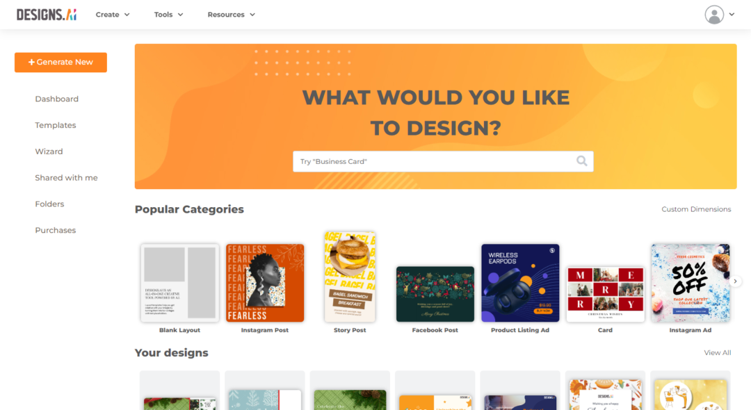 Designs.ai's Designmaker