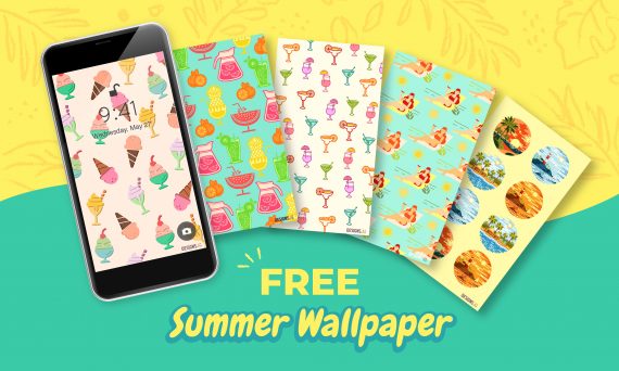 Designs.ai | Freebie Alert | Free Summer Themed Smartphone Wallpapers